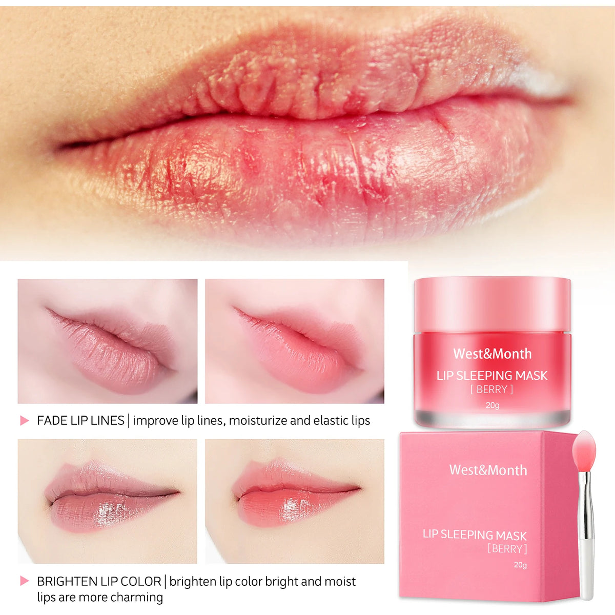 Strawberry Jelly Overnight Lip Mask – 20g