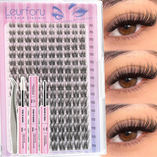Invisible Band C-Curl DIY Lash Clusters – 160 Piece