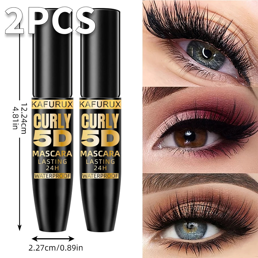 KAFURUX 5D Black Volumizing Mascara – 2 Piece Set