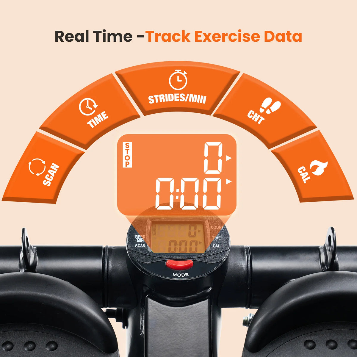 Mini Stair Stepper with Resistance Bands