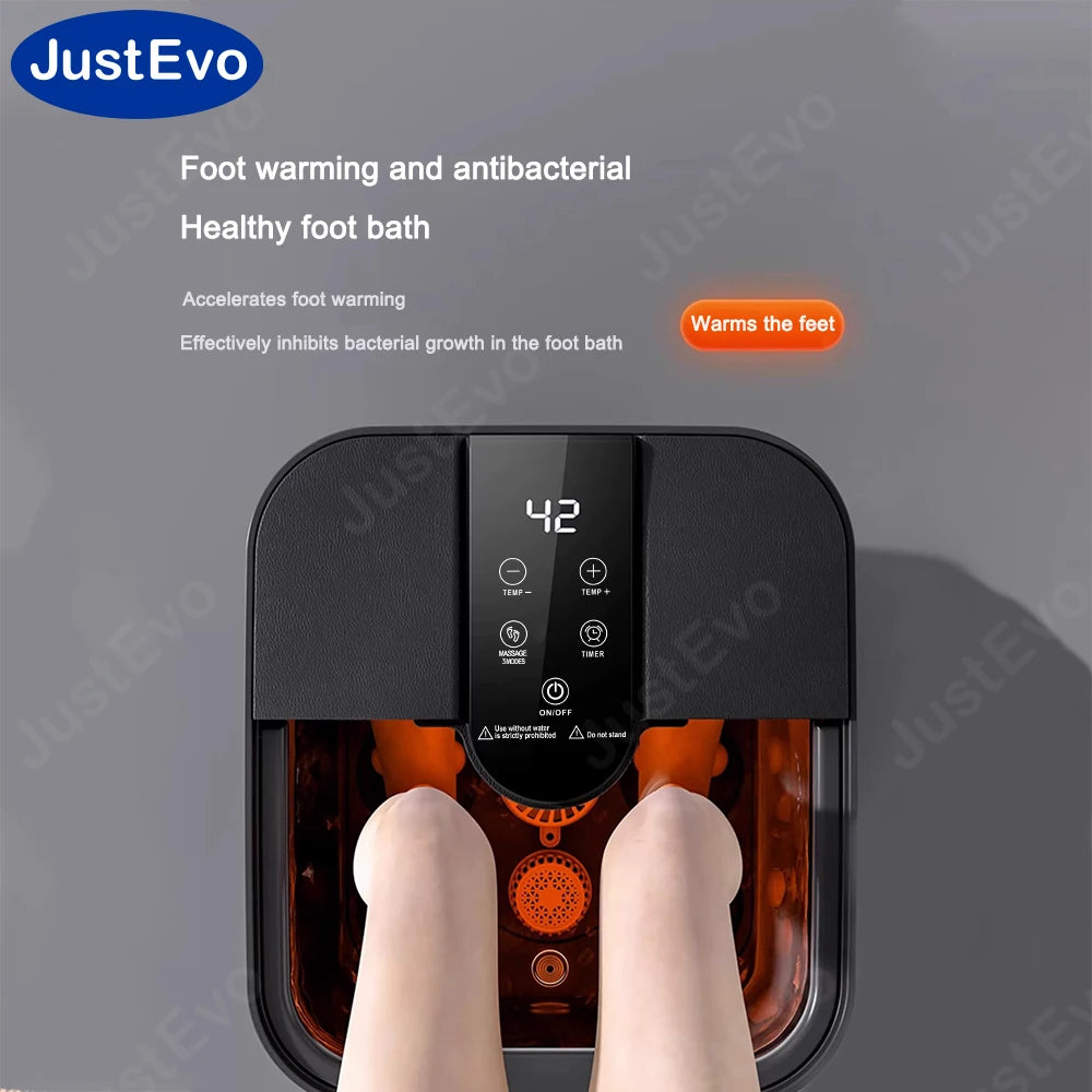 JUSTEVO Smart Heated Foot Spa Massager with Remote