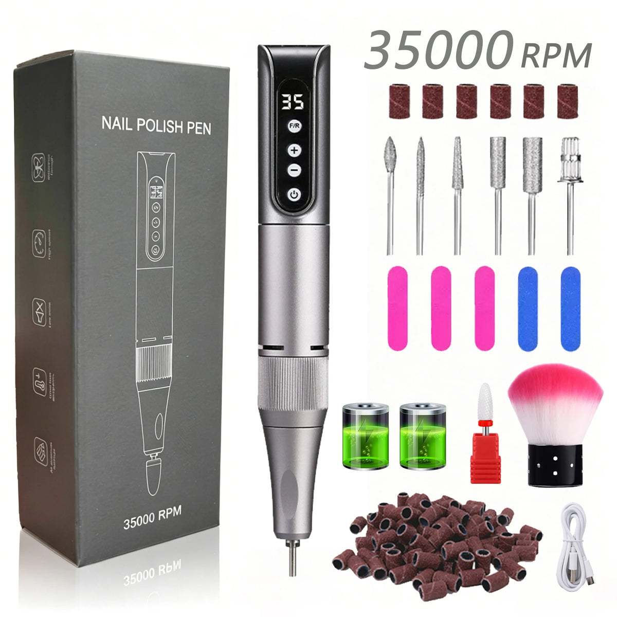 Cosprysmal Rechargeable High-Speed Nail Drill