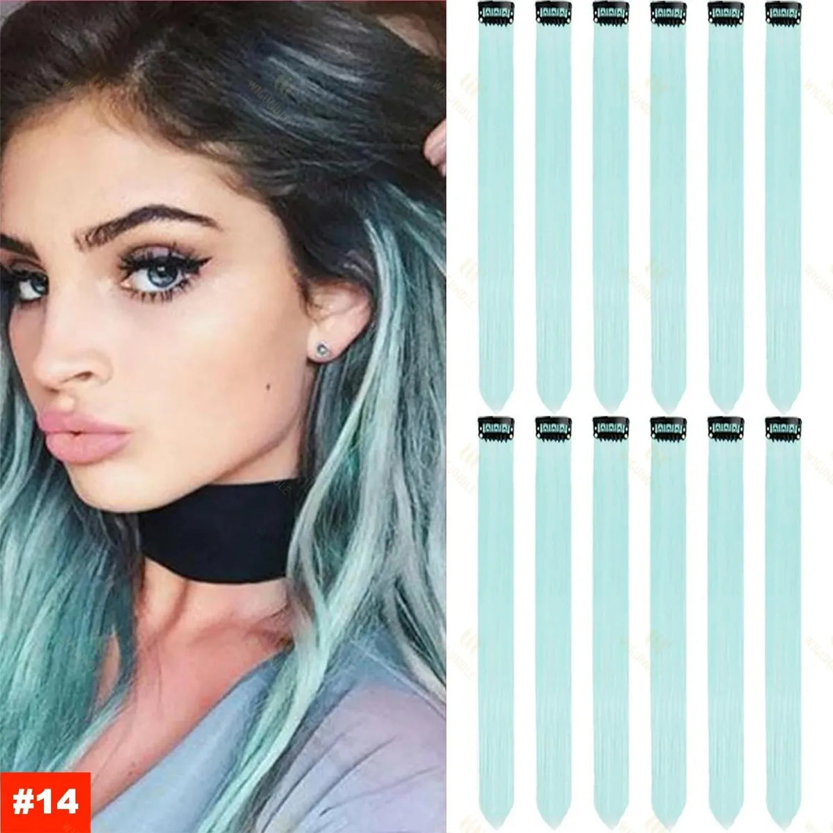 Wigundle 22-Inch Color Highlight Clip-In Hair Extension