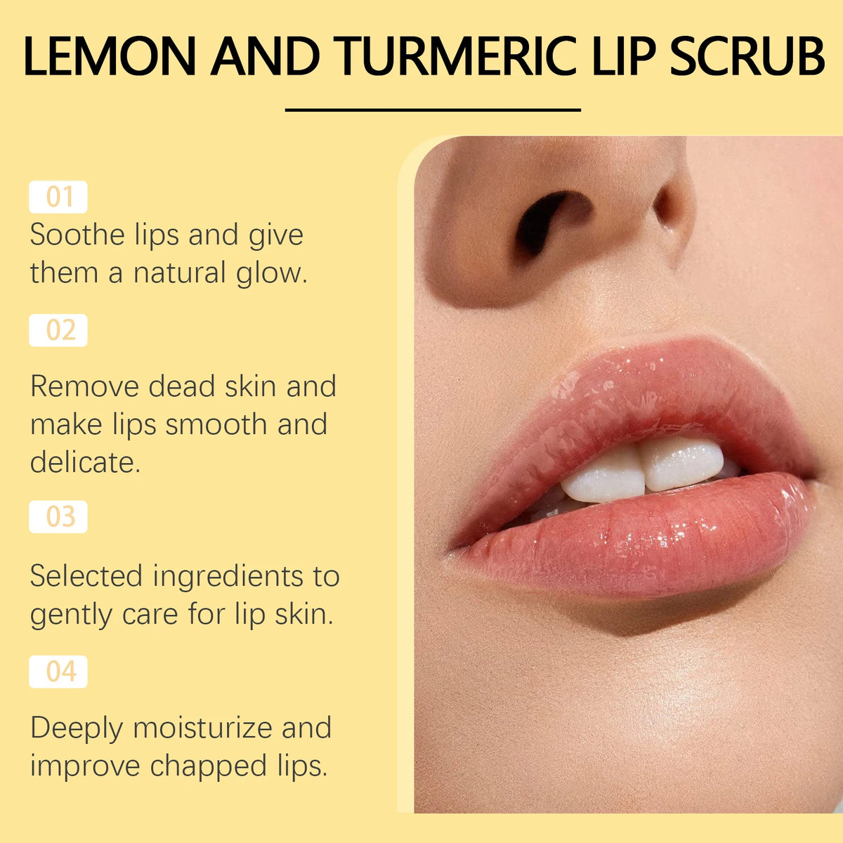 Turmeric Lemon Moisturizing Lip Scrub – 30g