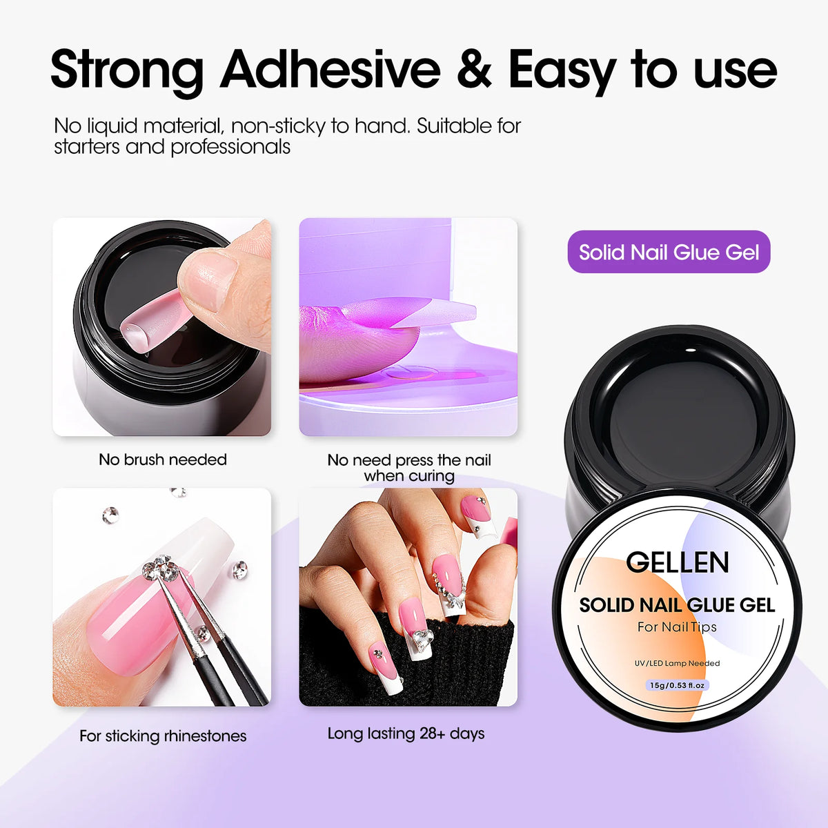 GELLEN French Tip Press-On Gel Nail Kit