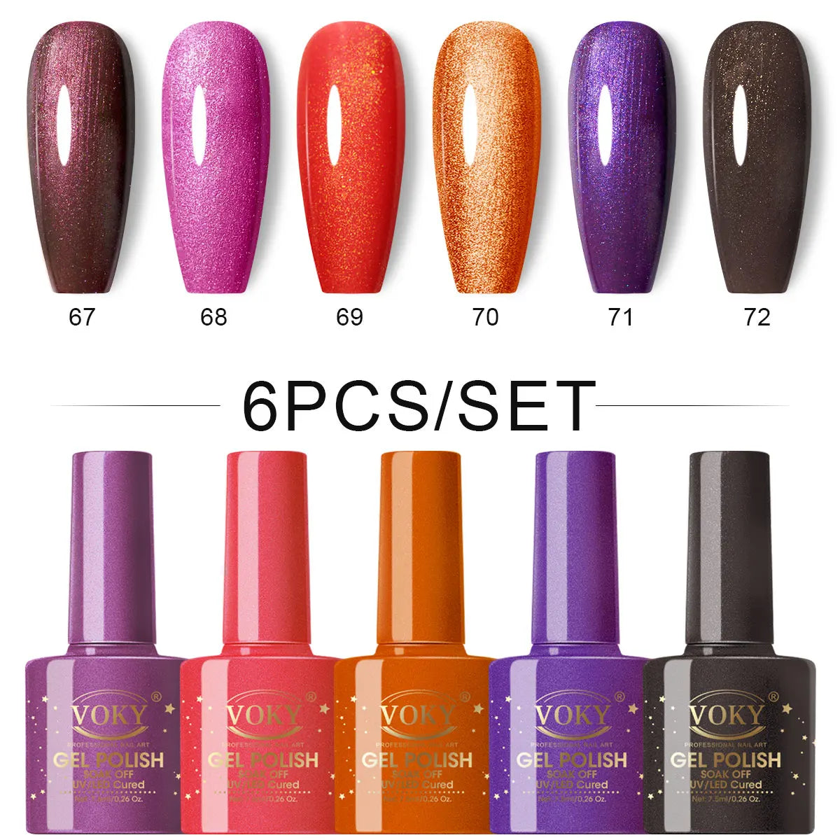 Upscale Boutique 6-Shade Gel Nail Polish Set