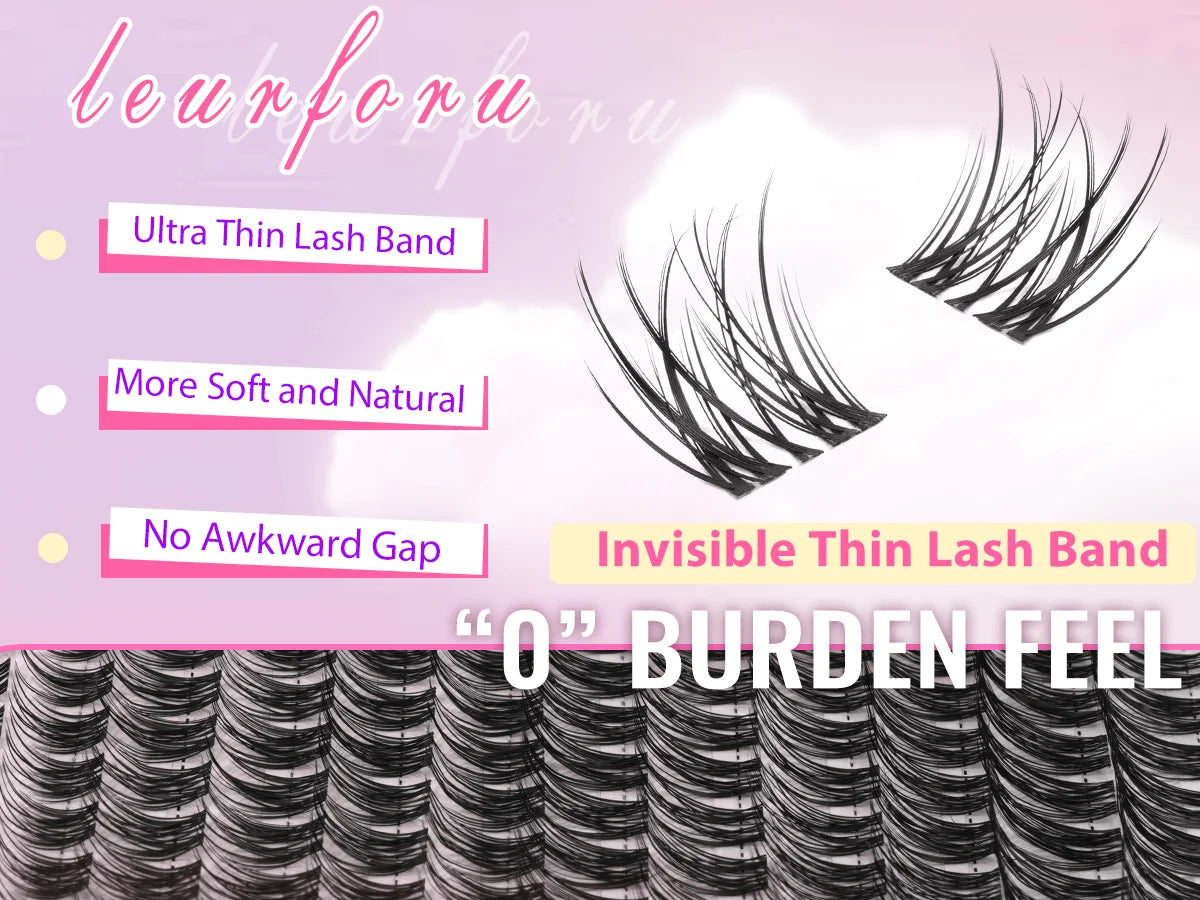 Invisible Band C-Curl DIY Lash Clusters – 160 Piece