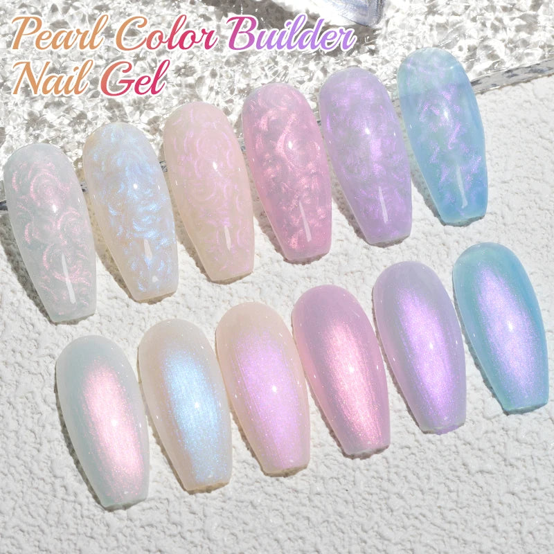 Puente 6-Piece Pearl Shell Effect Builder Gel Set
