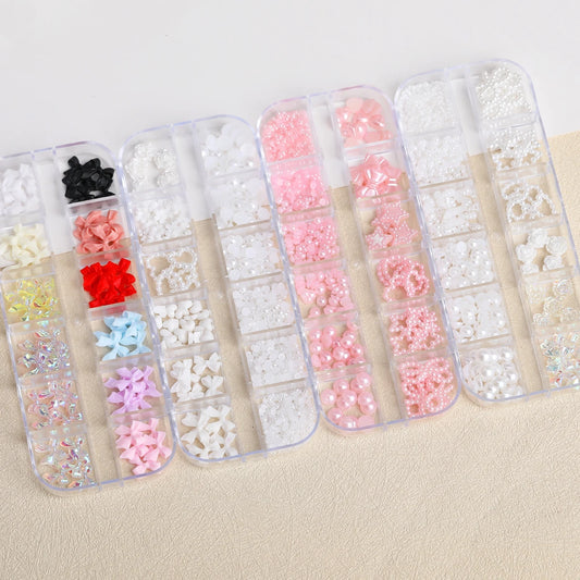 4-Box Nail Art Decoration & Accessories Set