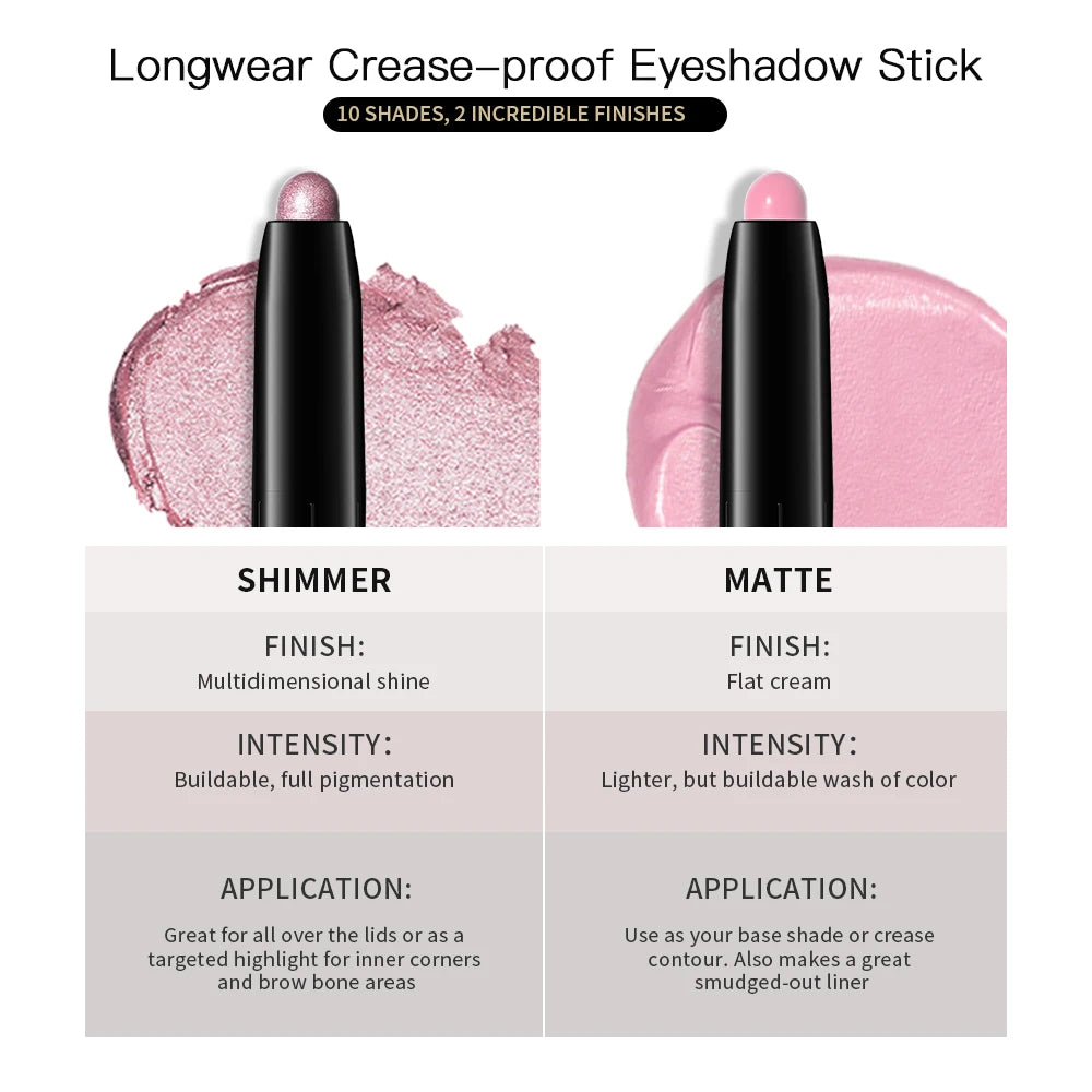 Lakerain Long-Wear Cream Eyeshadow Stick – 8 Shades