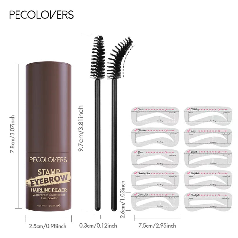 15-Piece Easy Stamp Eyebrow Shaping Kit