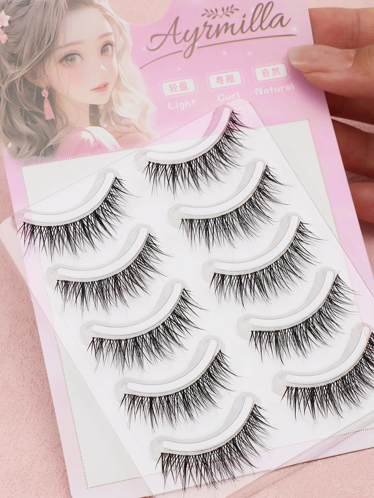 5-Pair False Strip Eyelashes Set