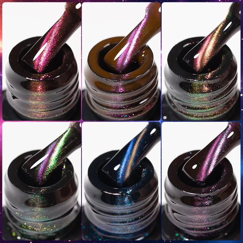 PUENTE Magnetic Cat Eye Gel Polish Set – 6 Colors