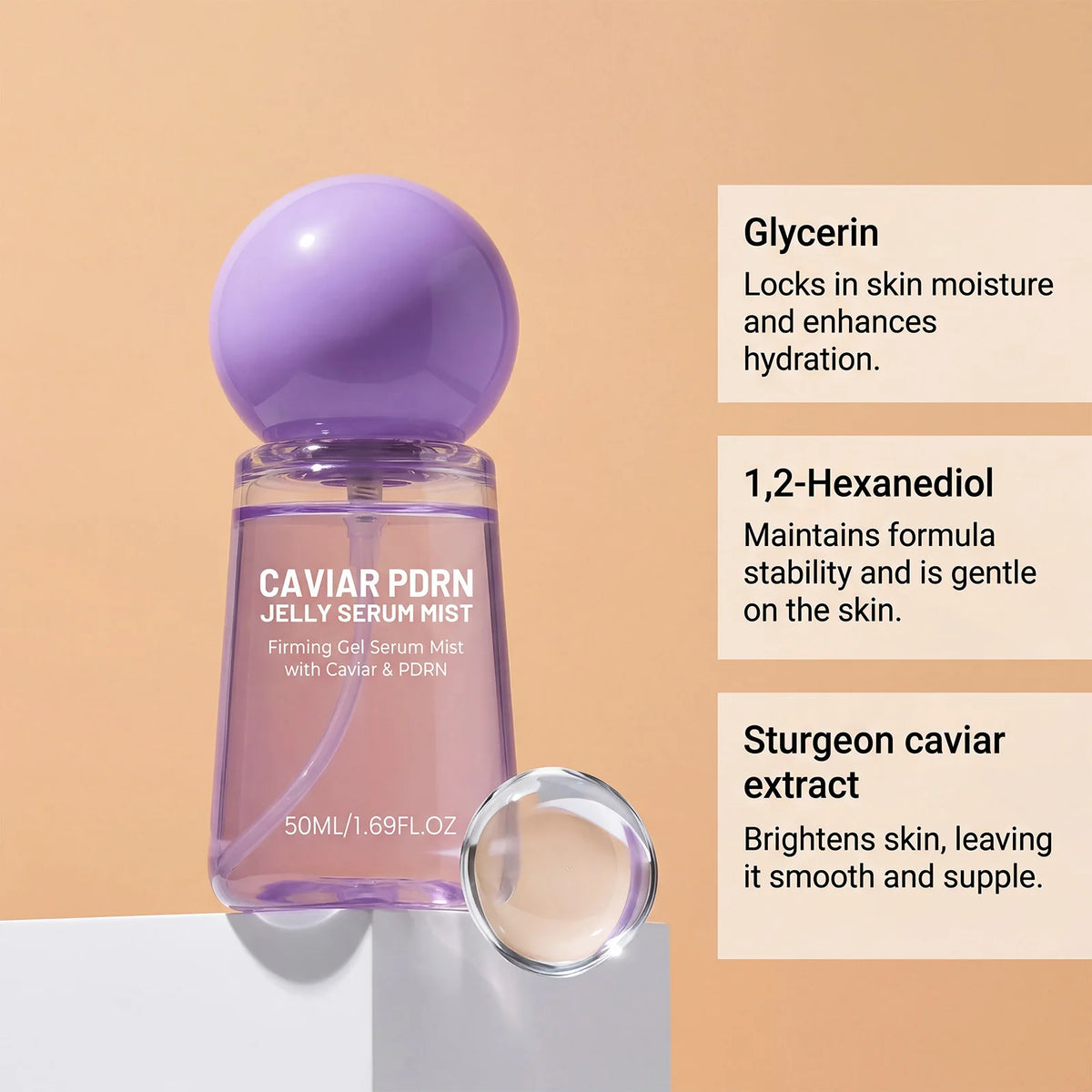 Caviar PDRN + Collagen Peptide Jelly Serum Mist Set