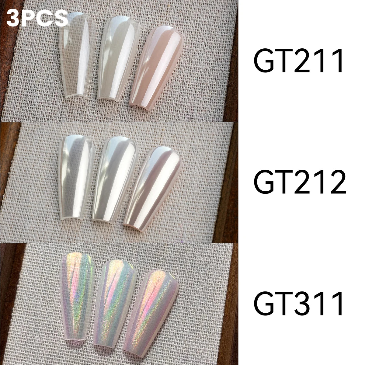 GleamTap Aurora Chrome Nail Powder – Orange Yellow with Blue Sheen