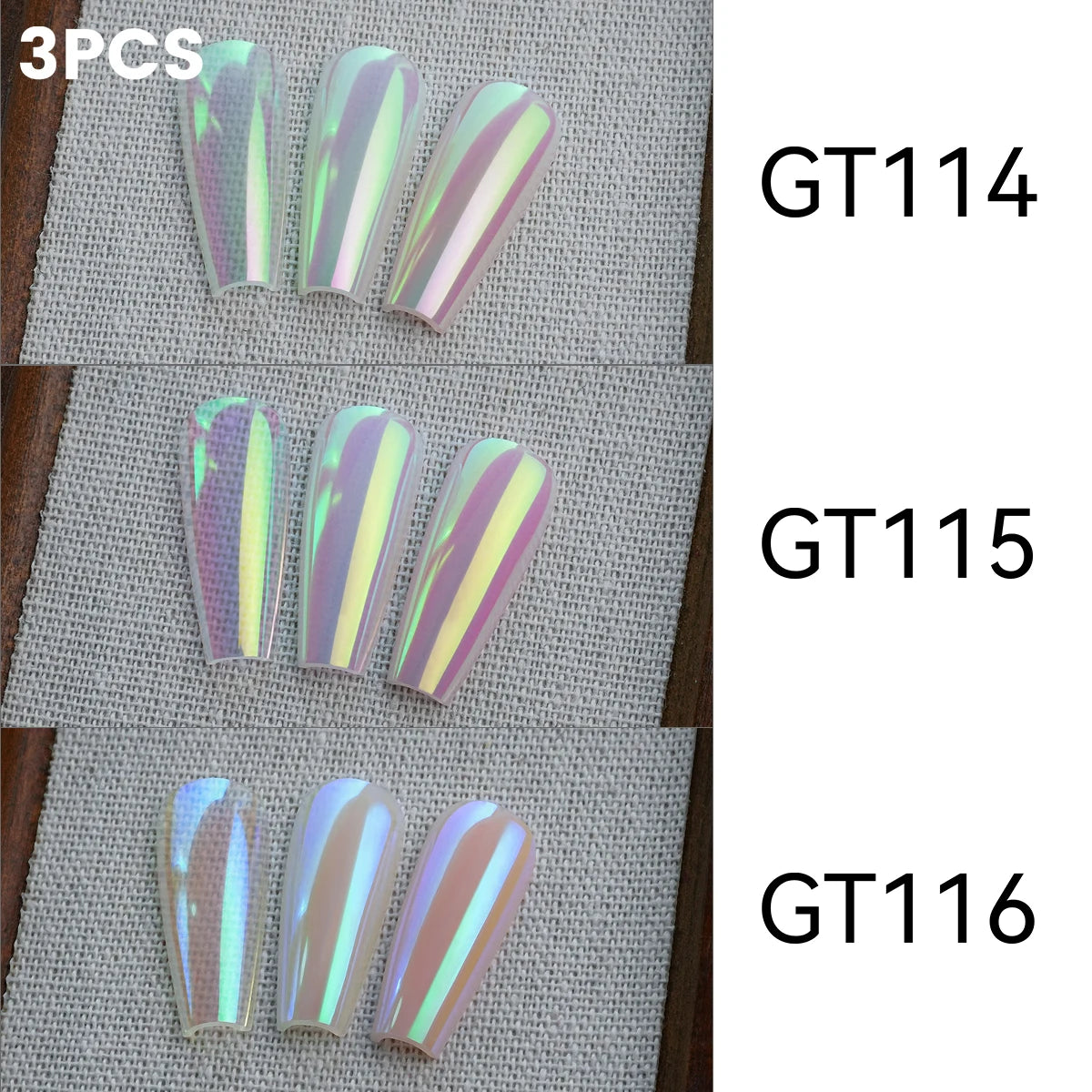 GleamTap Aurora Chrome Nail Powder – Orange Yellow with Blue Sheen