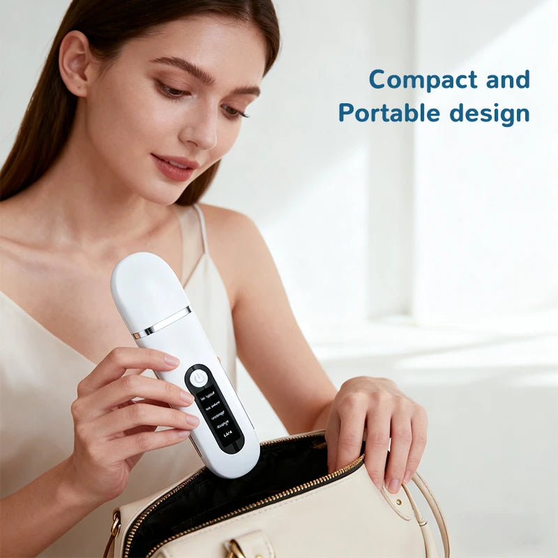 MEETCARE Ultrasonic Skin Scrubber with EMS & Warming Care