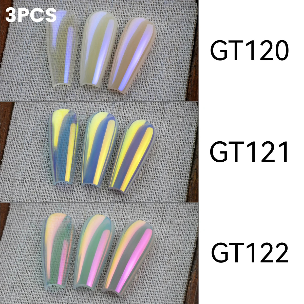 GleamTap Aurora Chrome Nail Powder – Orange Yellow with Blue Sheen
