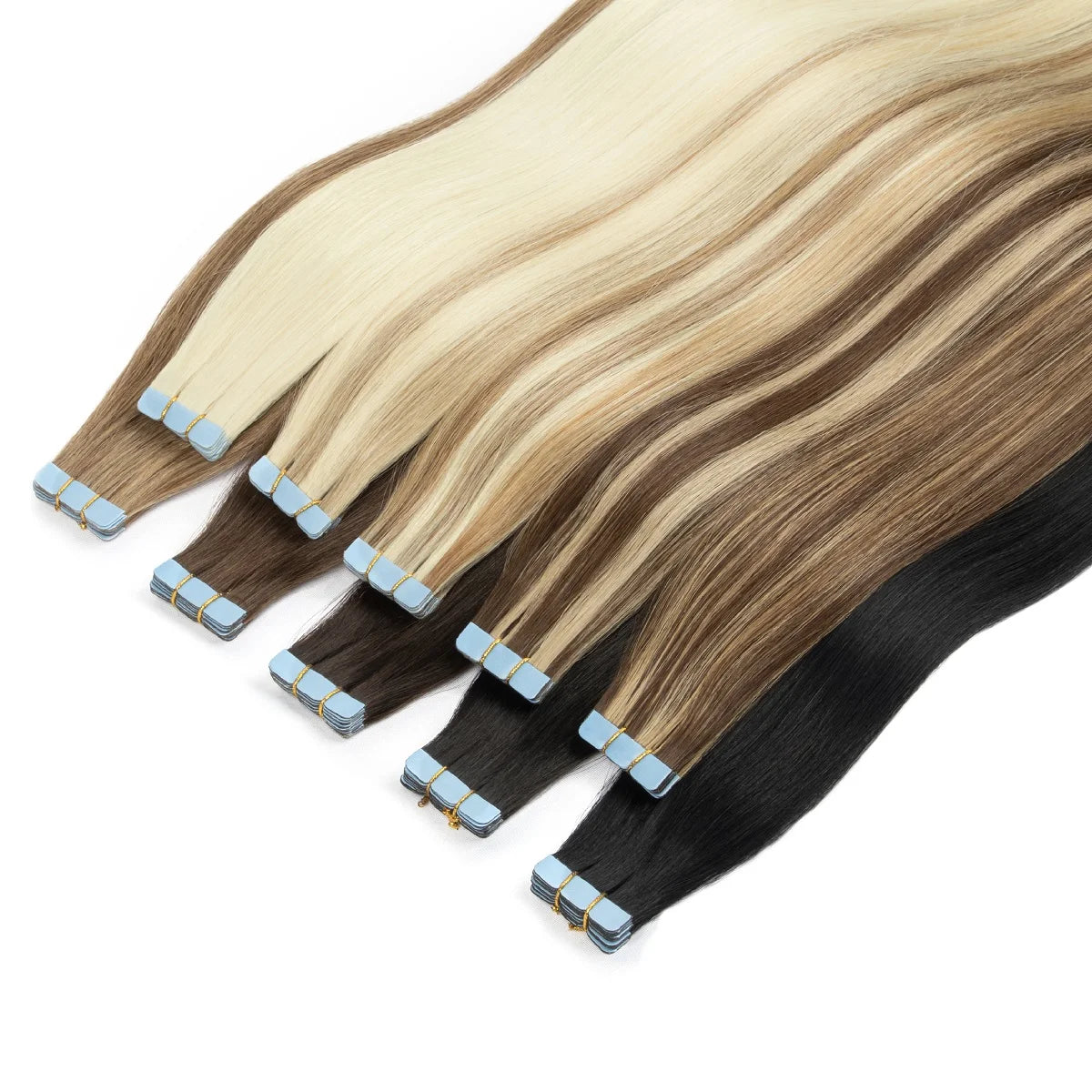 Mini Tape-In Human Hair Extensions – 12–20 Inches, 10 Pieces
