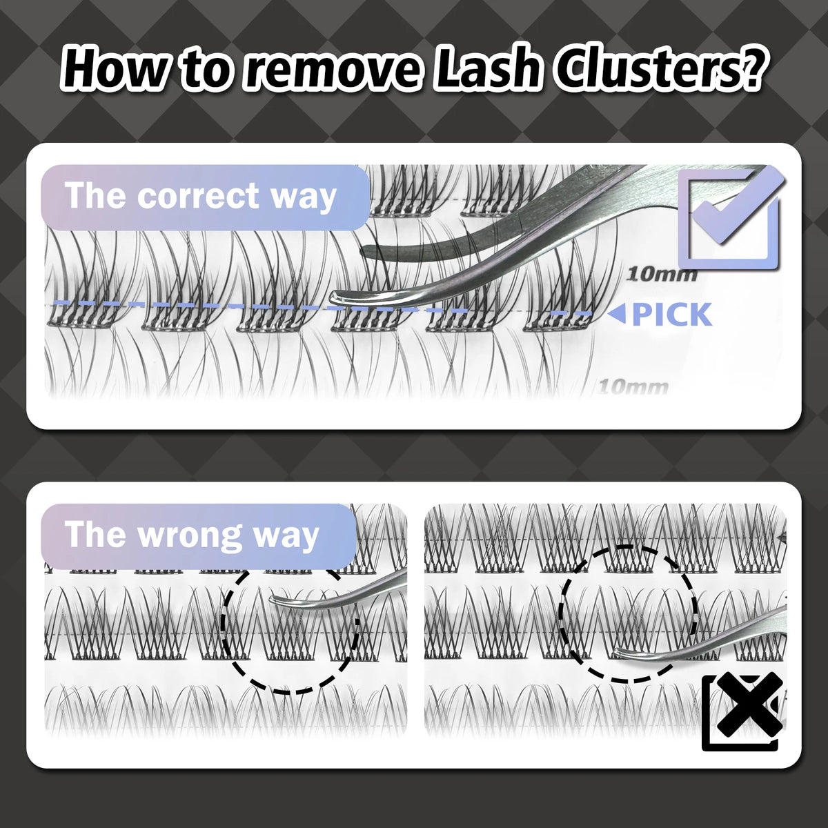 WONSIS Self-Adhesive Lash Clusters with Tweezers – 156 Clusters