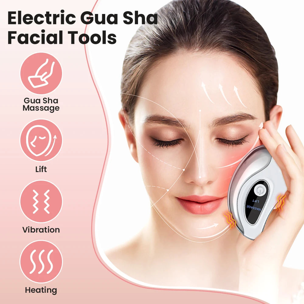 Hailicare Electric Heated Gua Sha Facial Massager