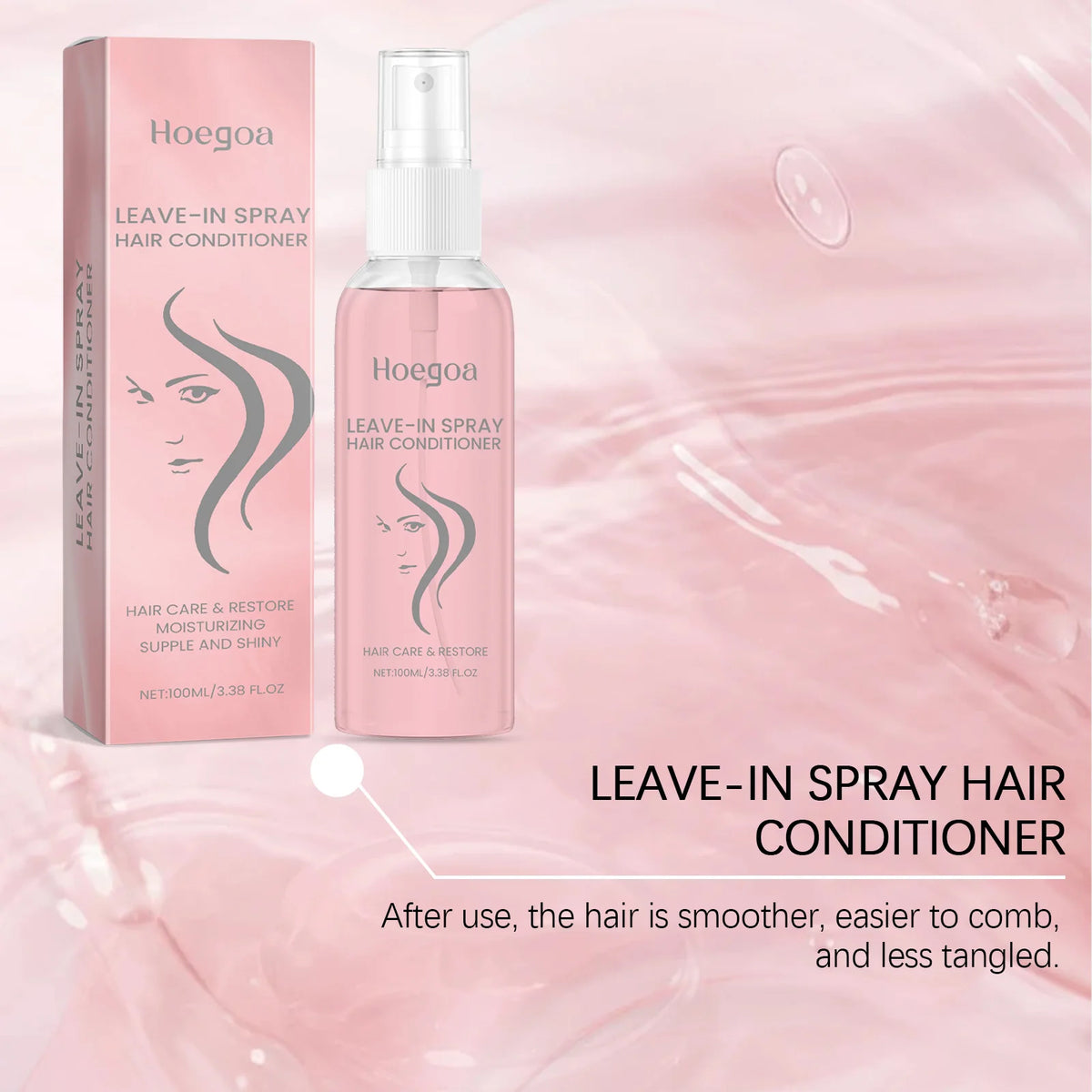 HOEGOA Leave-In Conditioning & Anti-Frizz Hair Spray – 100ml
