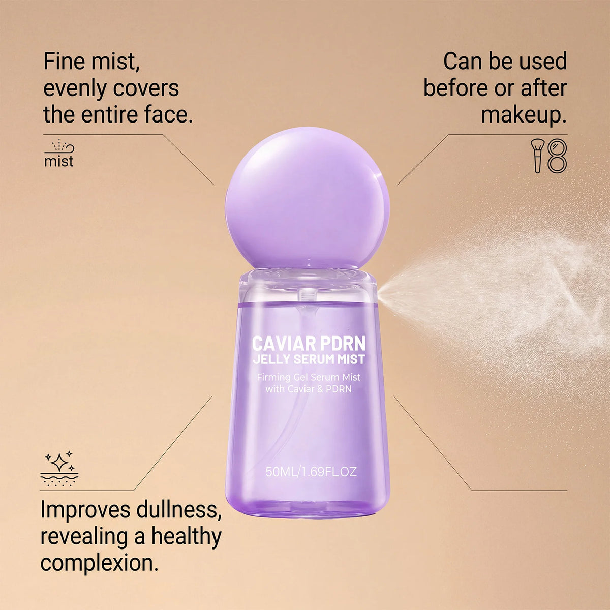 Caviar PDRN + Collagen Peptide Jelly Serum Mist Set