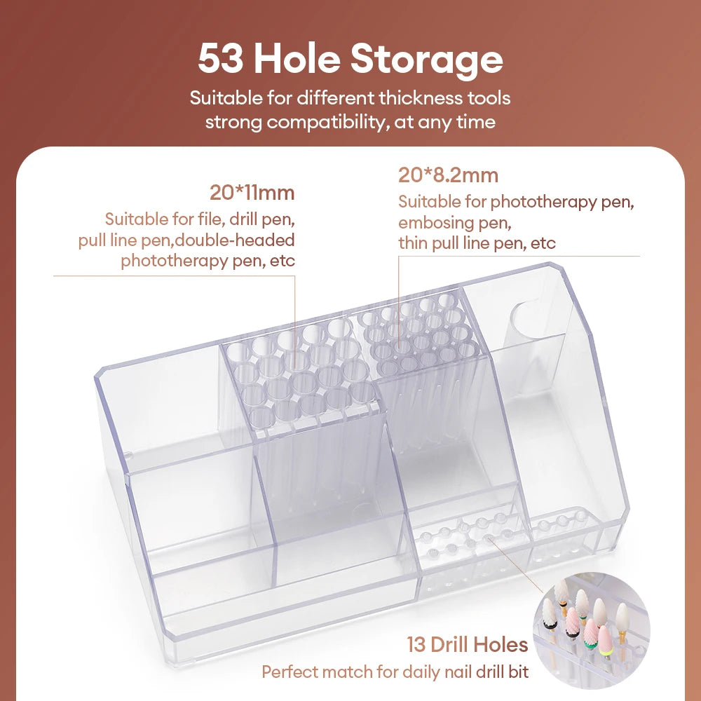 Multi-Layer Nail Tool Organizer with 24-Bottle Polish Storage