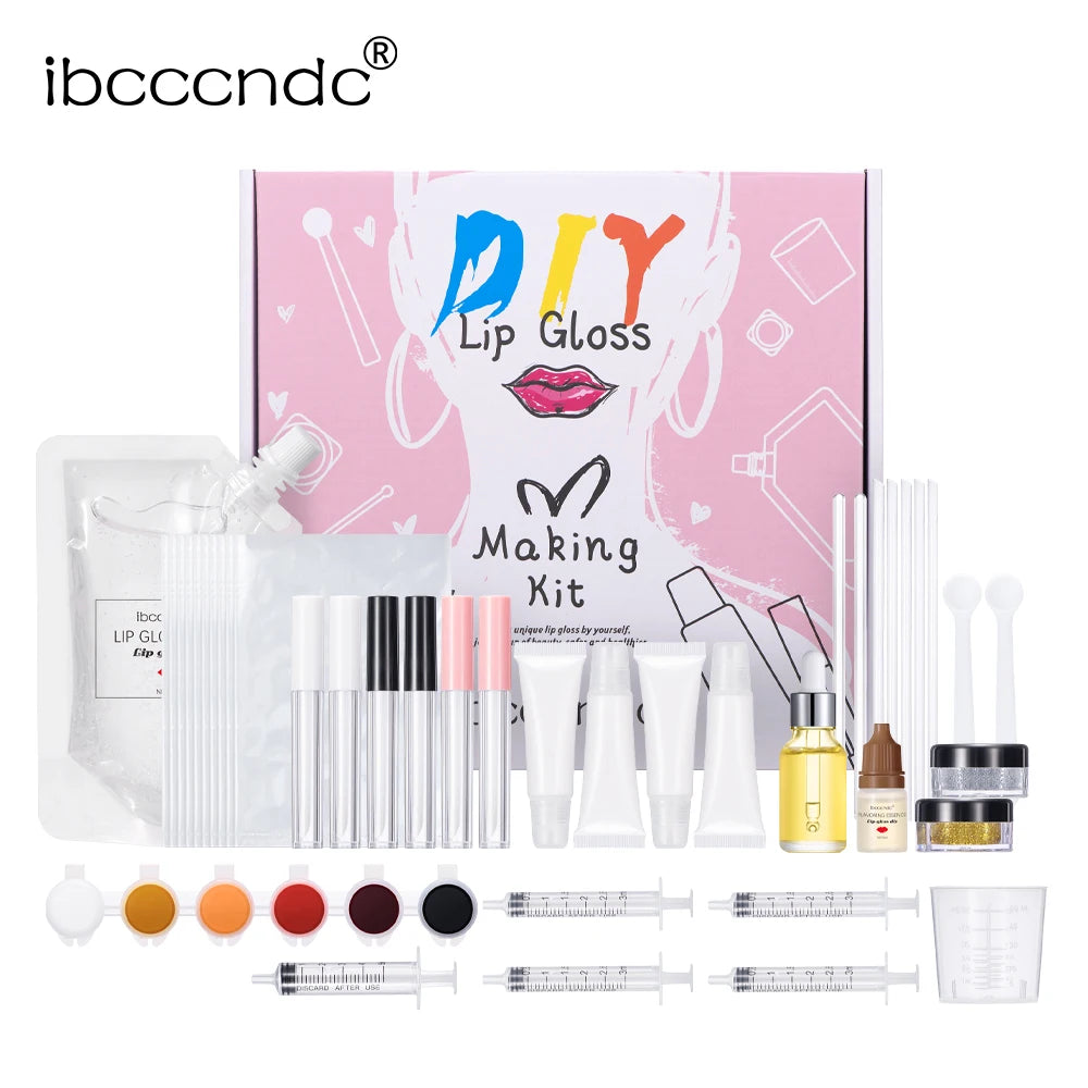 DIY Lip Gloss Making Kit with 10 Tubes