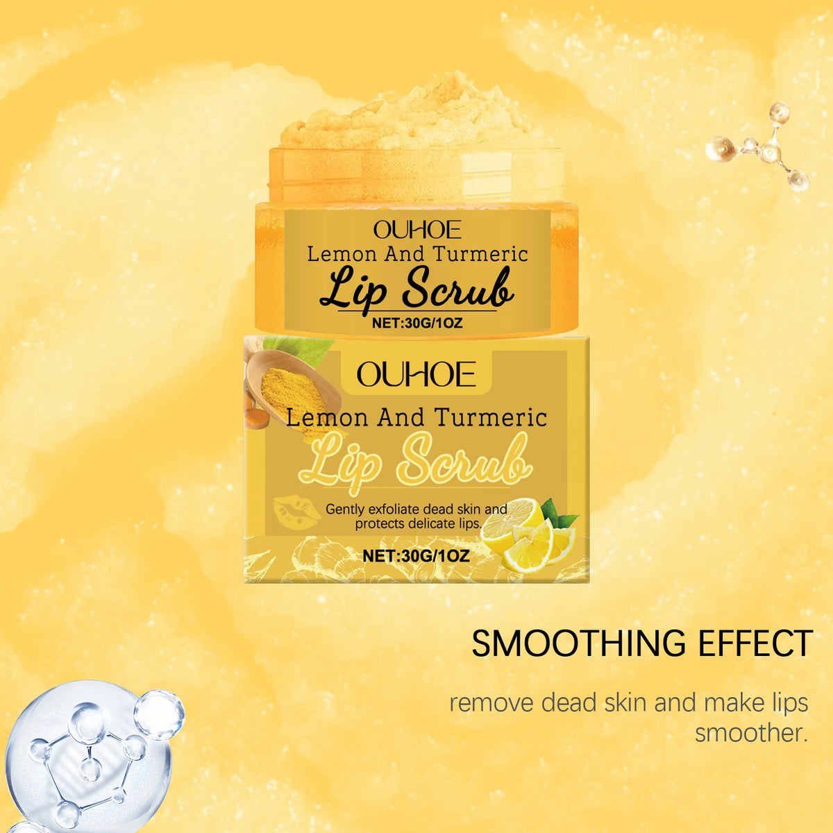 Turmeric Lemon Moisturizing Lip Scrub – 30g