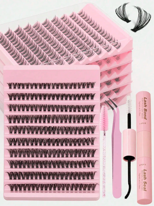 Ayrmilla Natural Cluster Lashes – 200 Clusters, 10–15 mm