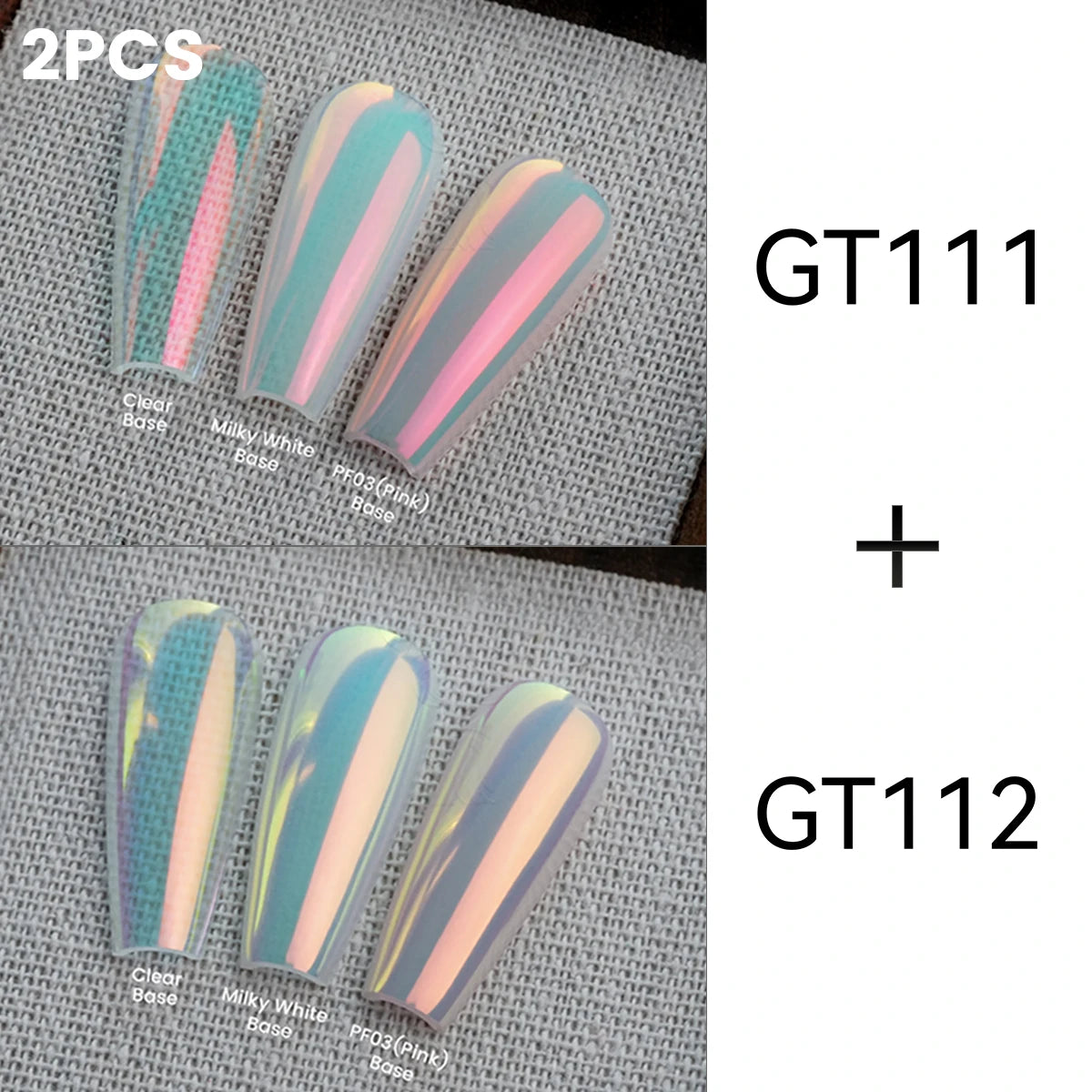 GleamTap Aurora Chrome Nail Powder – Orange Yellow with Blue Sheen