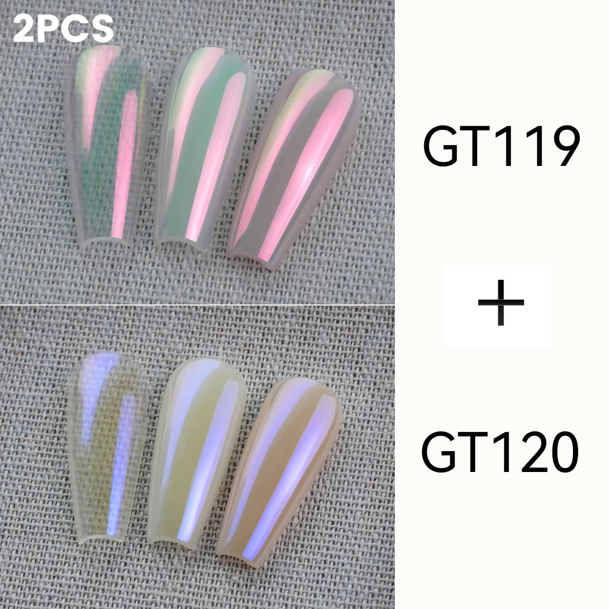 GleamTap Aurora Chrome Nail Powder – Orange Yellow with Blue Sheen