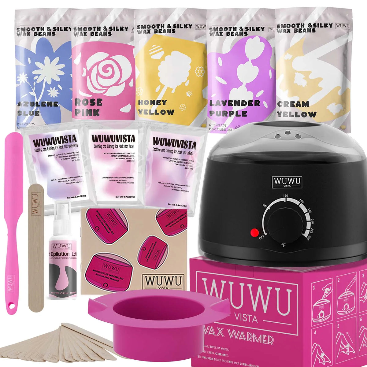 WUWUVISTA 23-Piece At-Home Waxing Kit