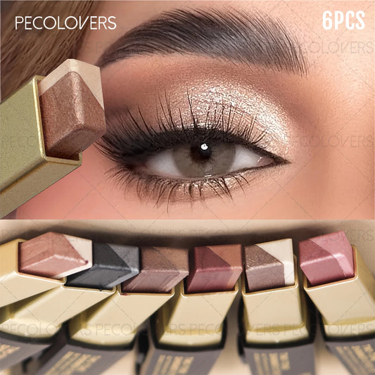 6-Piece Dual-Color Eyeshadow Stick Set