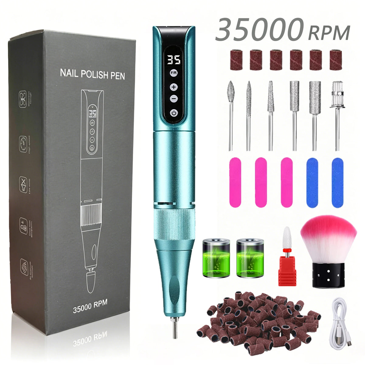 Cosprysmal Rechargeable High-Speed Nail Drill