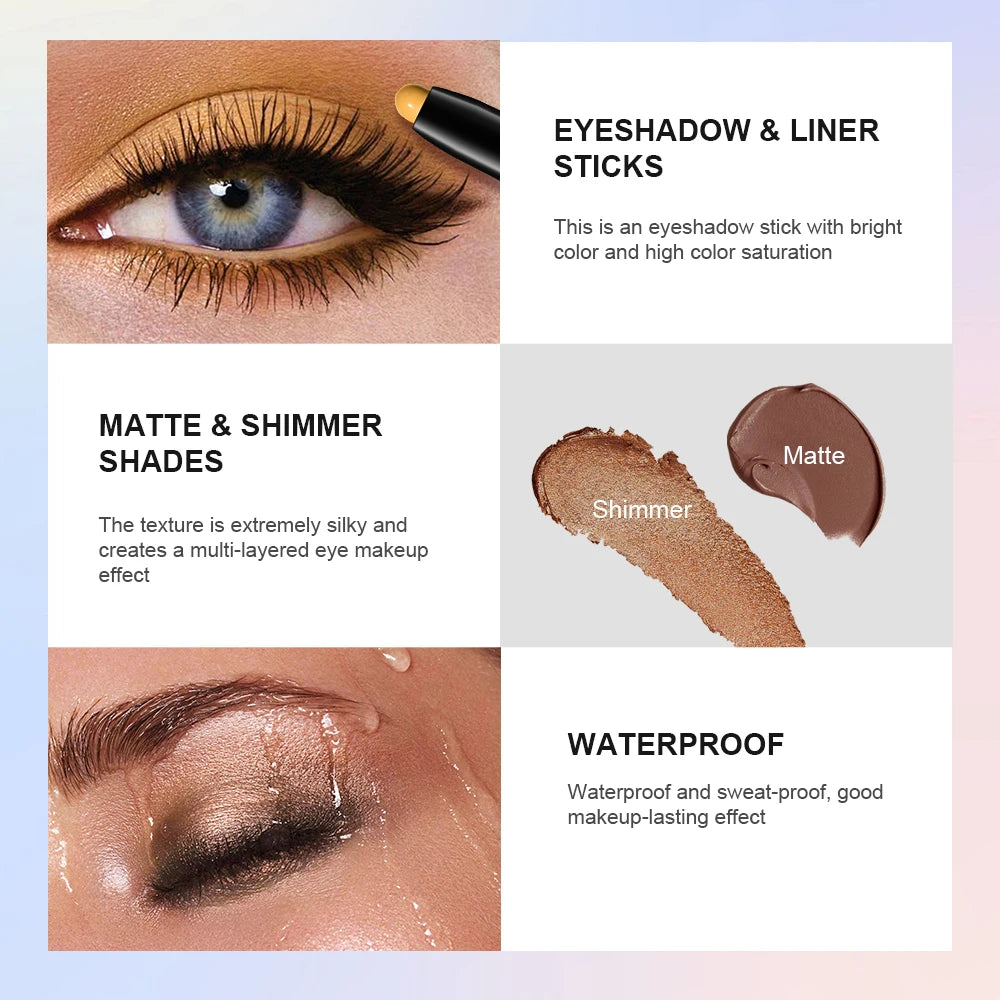 Lakerain Long-Wear Cream Eyeshadow Stick – 8 Shades