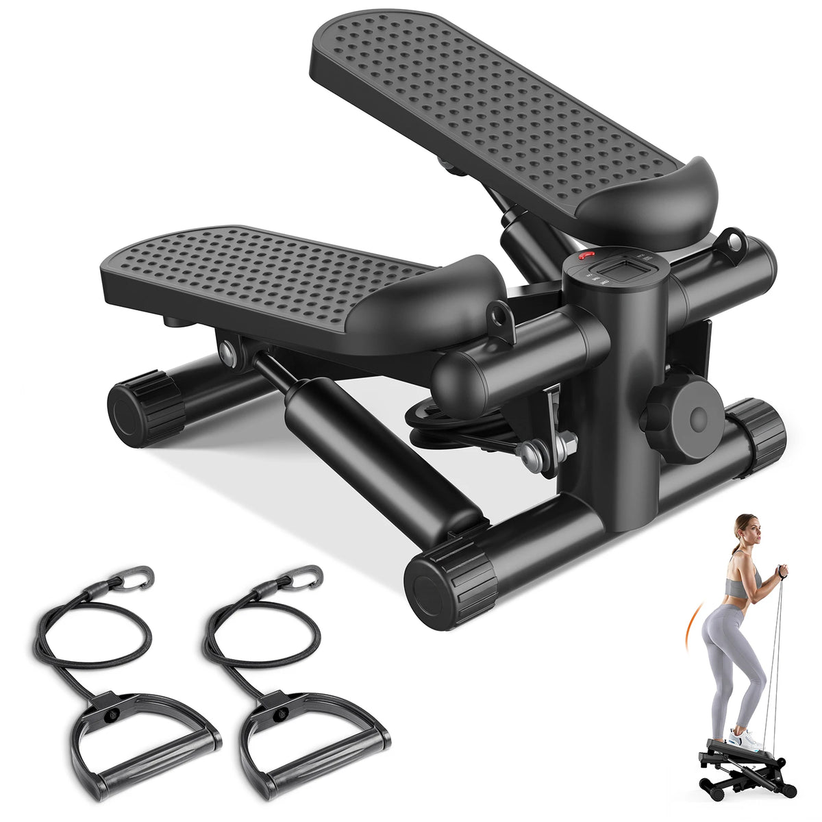 Mini Stair Stepper with Resistance Bands