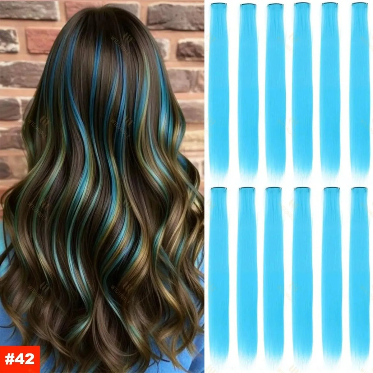 Wigundle 22-Inch Color Highlight Clip-In Hair Extension