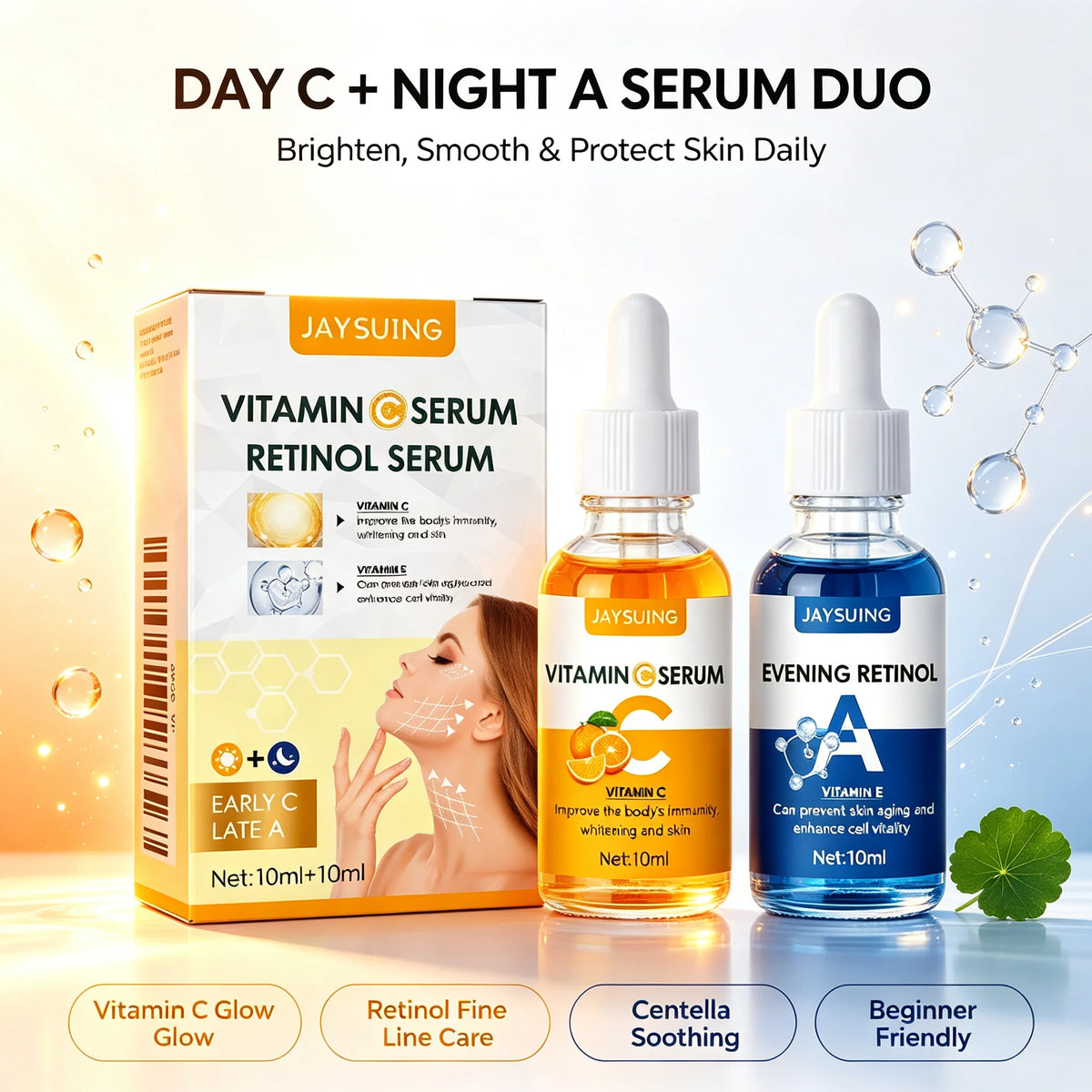 Korean Skincare Day C + Night A Serum Set