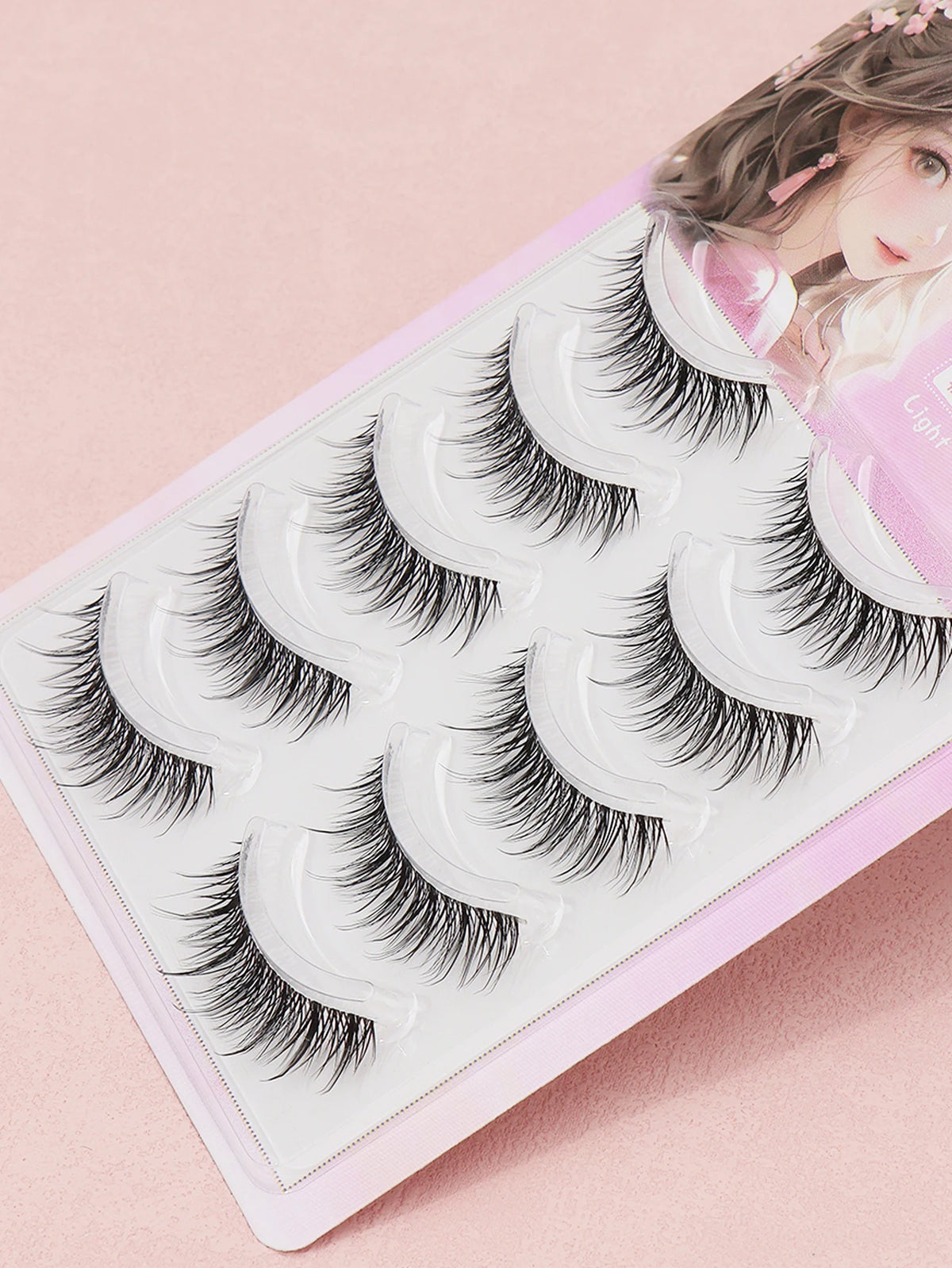 5-Pair False Strip Eyelashes Set