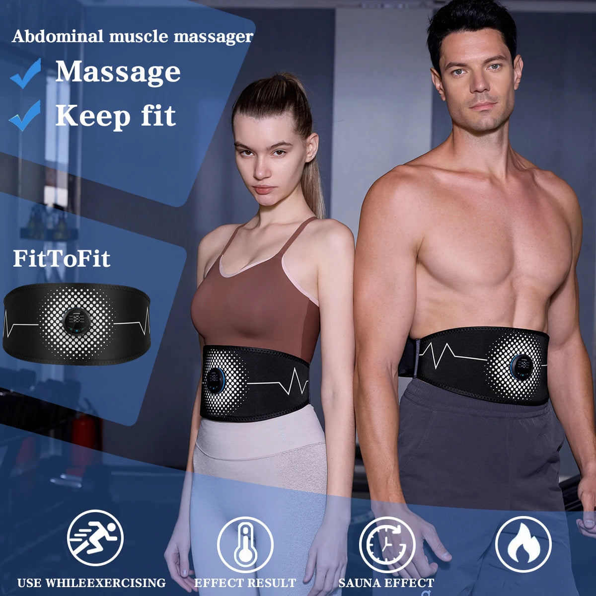 Woflend Rechargeable EMS Muscle Stimulator Belt