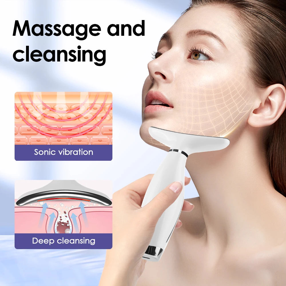 Hailicare 7-Color LED Face & Neck Massager
