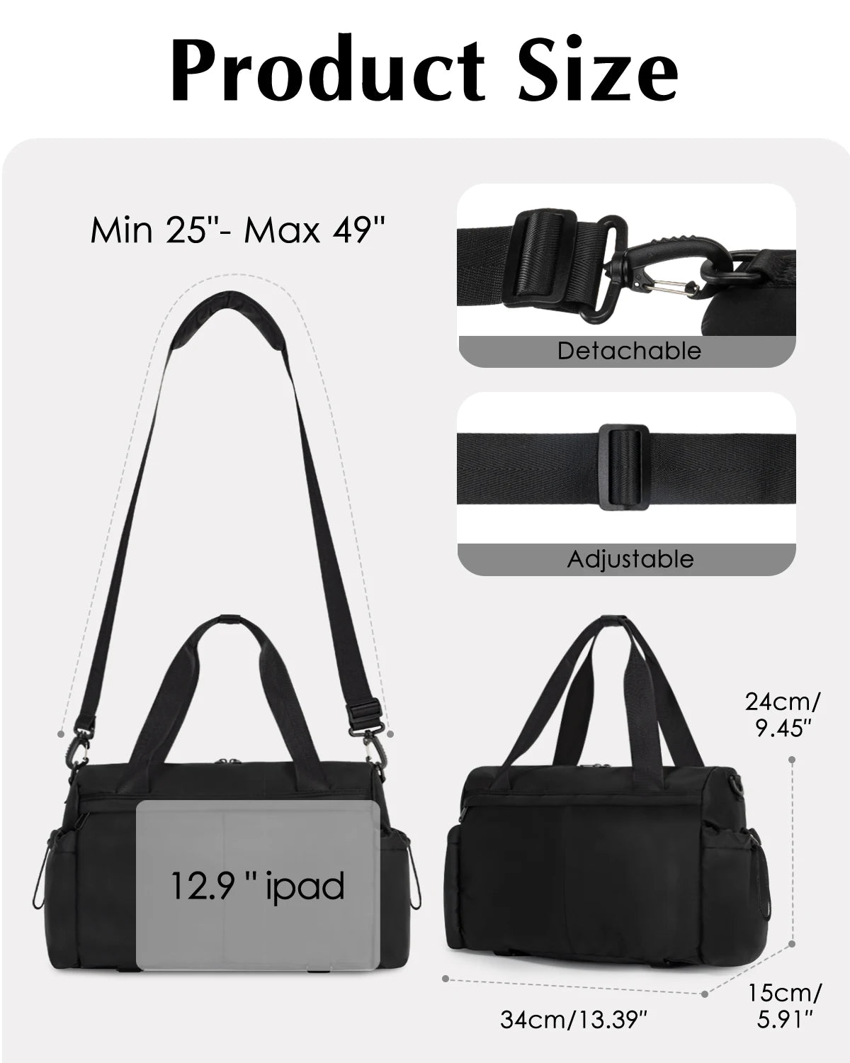 Small Gym Bag With Yoga Mat Holder