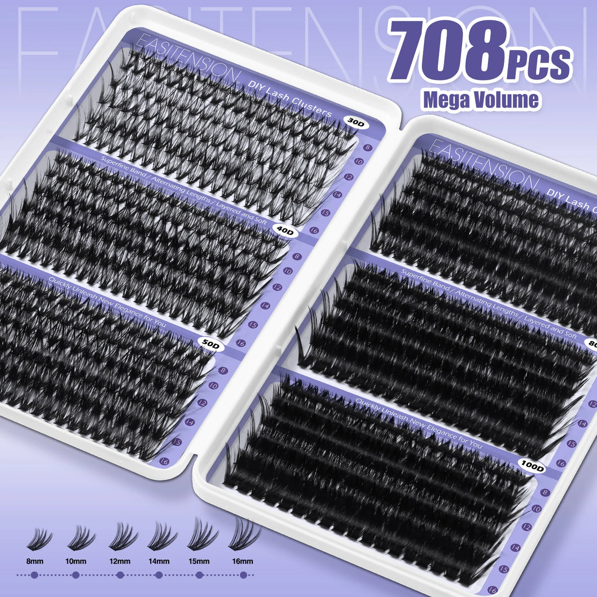 Wispy Natural DIY Lash Cluster Kit with Bond & Seal